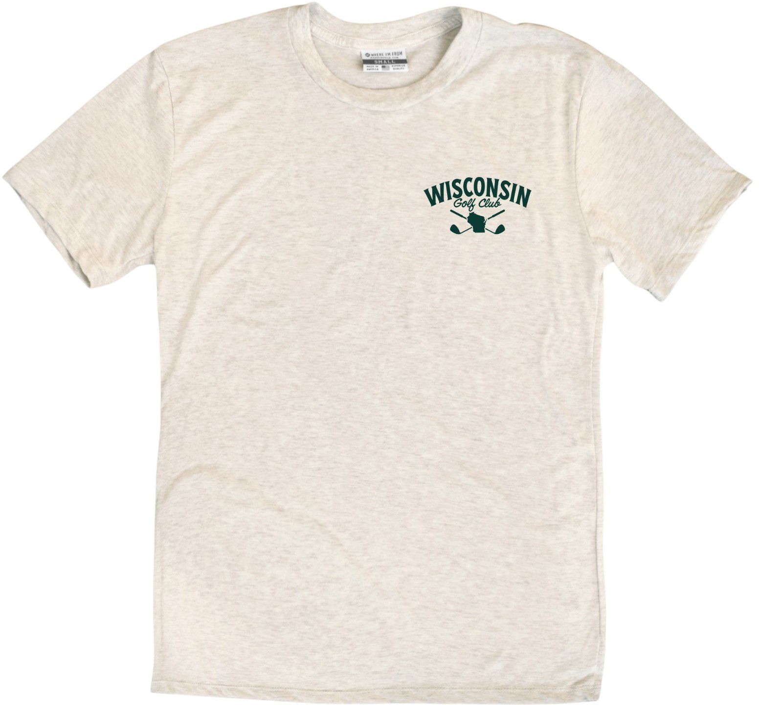 Where I'm From Adult Wisconsin Oatmeal Local Golf T-Shirt product image