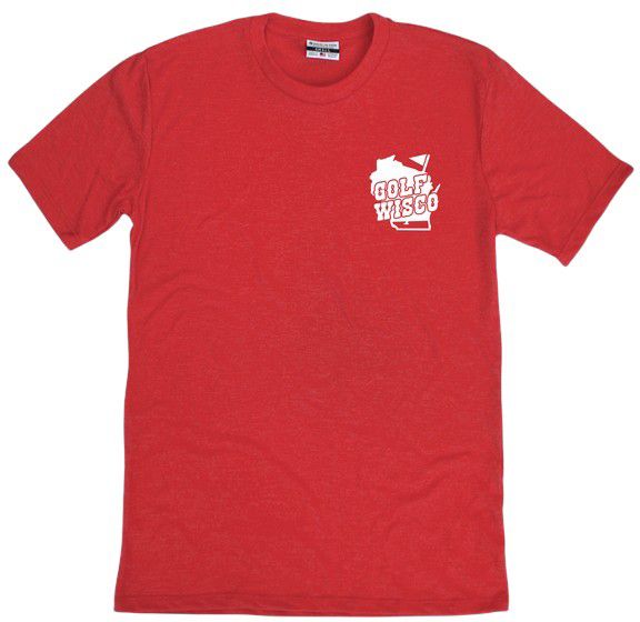 Where I'm From Adult Wisconsin Red State Golf T-Shirt product image