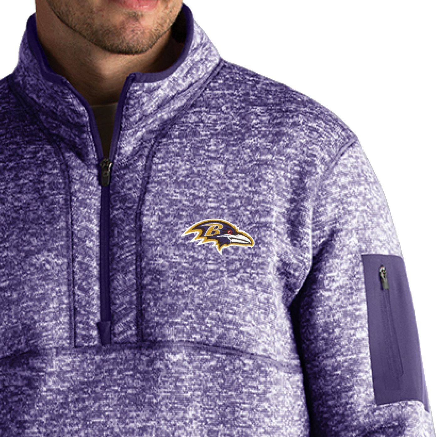 Antigua Men's Baltimore Ravens Fortune Purple Pullover Jacket product image