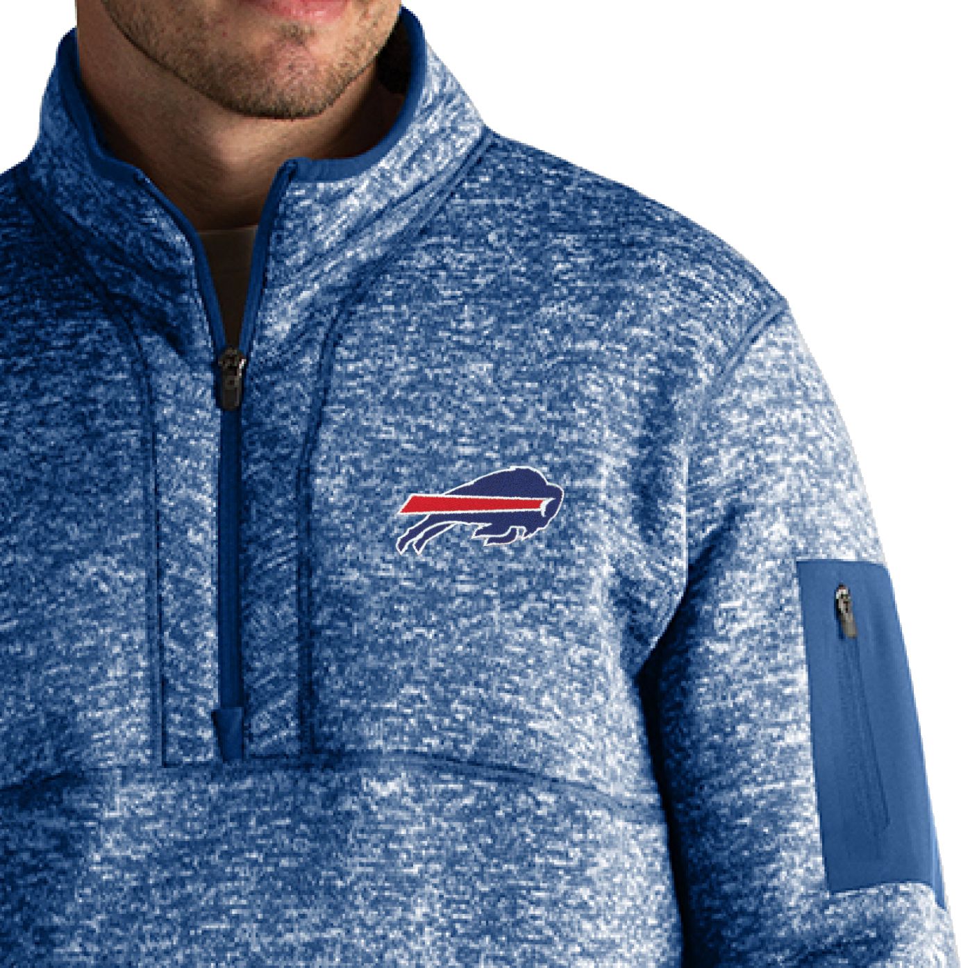 Antigua Men's Buffalo Bills Fortune Blue Pullover Jacket product image
