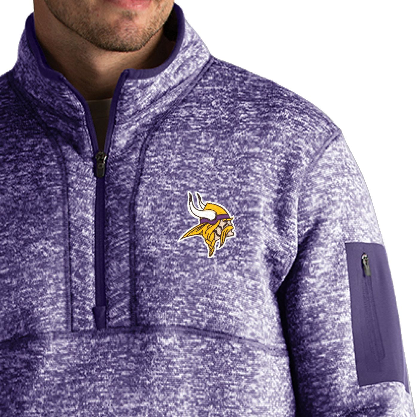 Antigua Men's Minnesota Vikings Fortune Purple Pullover Jacket product image