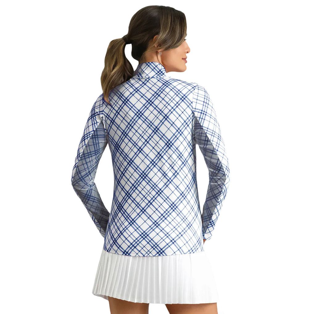 IBKUL Women's Tony Print Long Sleeve Mock Neck Golf Shirt product image