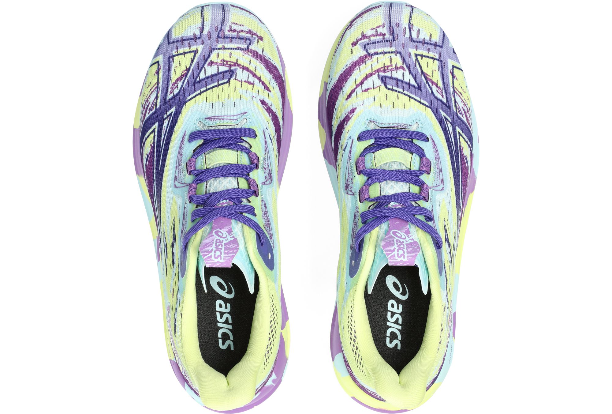 ASICS Women's NOOSA TRI 15 Running Shoes - Yellow/Purple - Medium/B