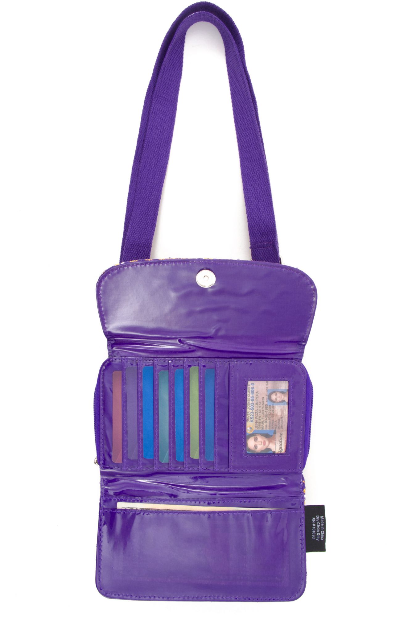 Eagles Wings LSU Tigers Quilted Cotton Cross Body Wallet product image