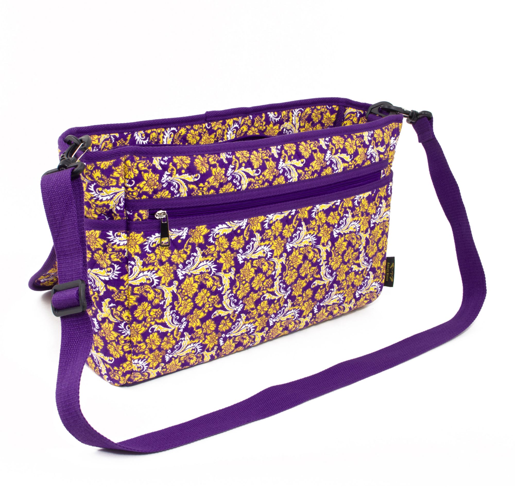 Eagles Wings LSU Tigers Quilted Cotton Messenger Bag product image