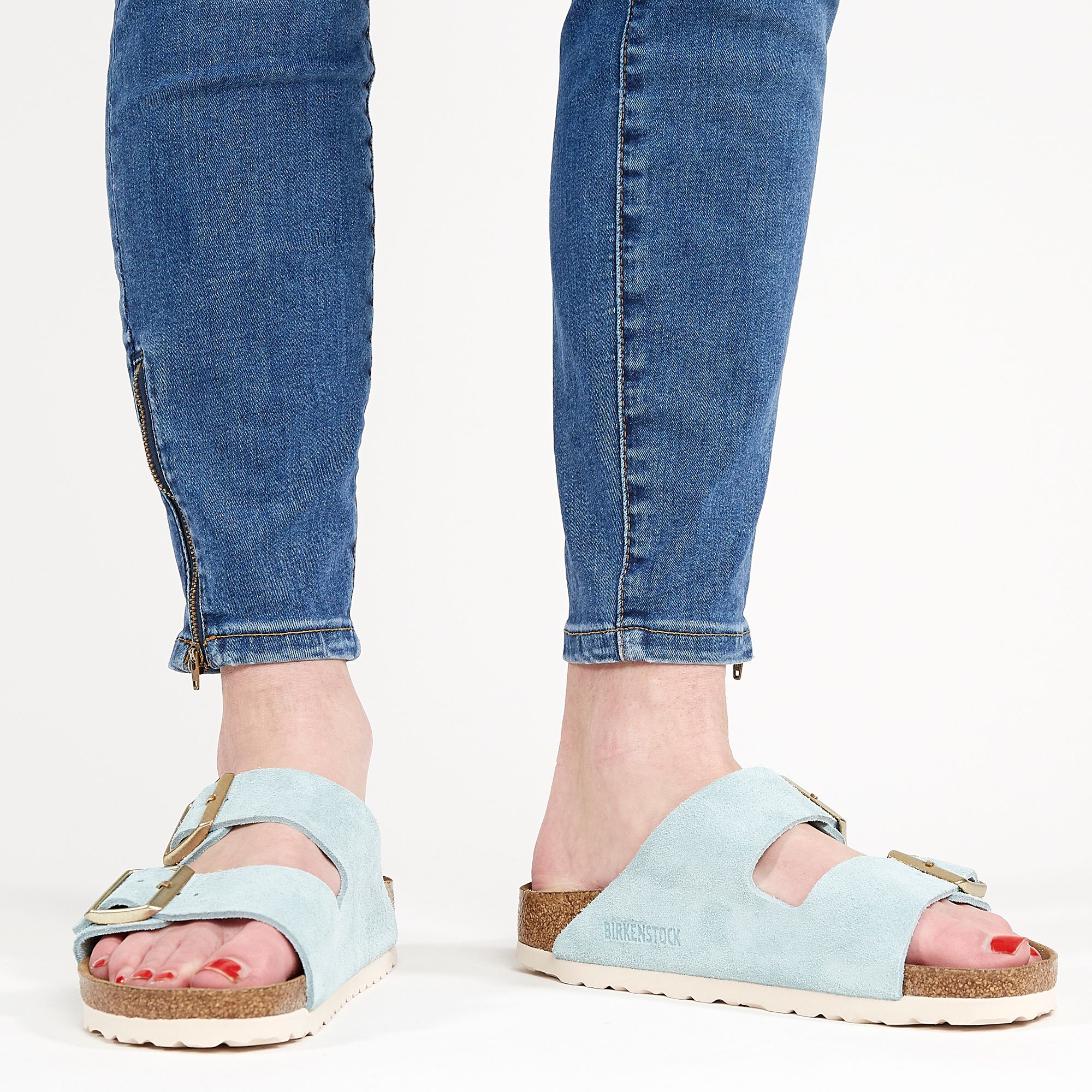 soft blue birkenstock