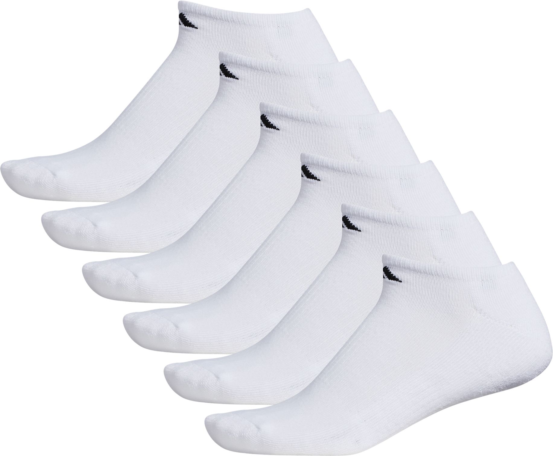 adidas Men's Athletic Cushioned No Show Socks - 6 Pack