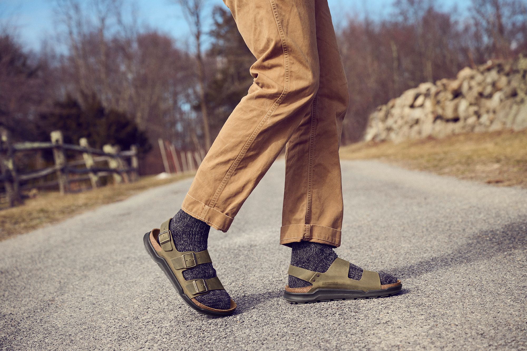 Birkenstock Men's Milano Crosstown Oiled Leather Sandals product image