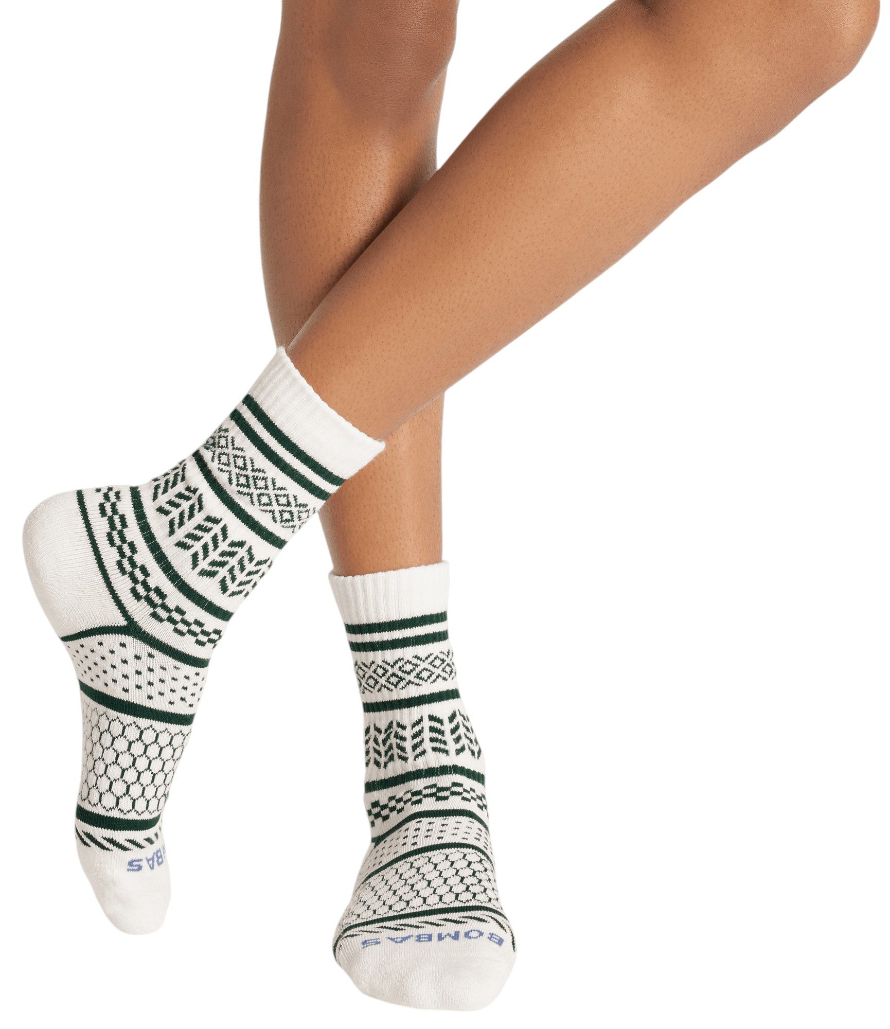 Bombas Checkered Fairisle Half Calf Socks product image