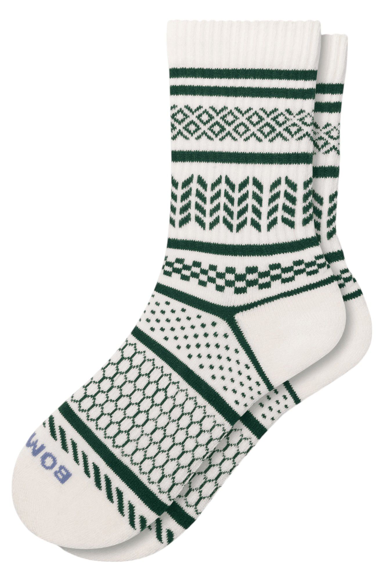 Bombas Checkered Fairisle Half Calf Socks product image