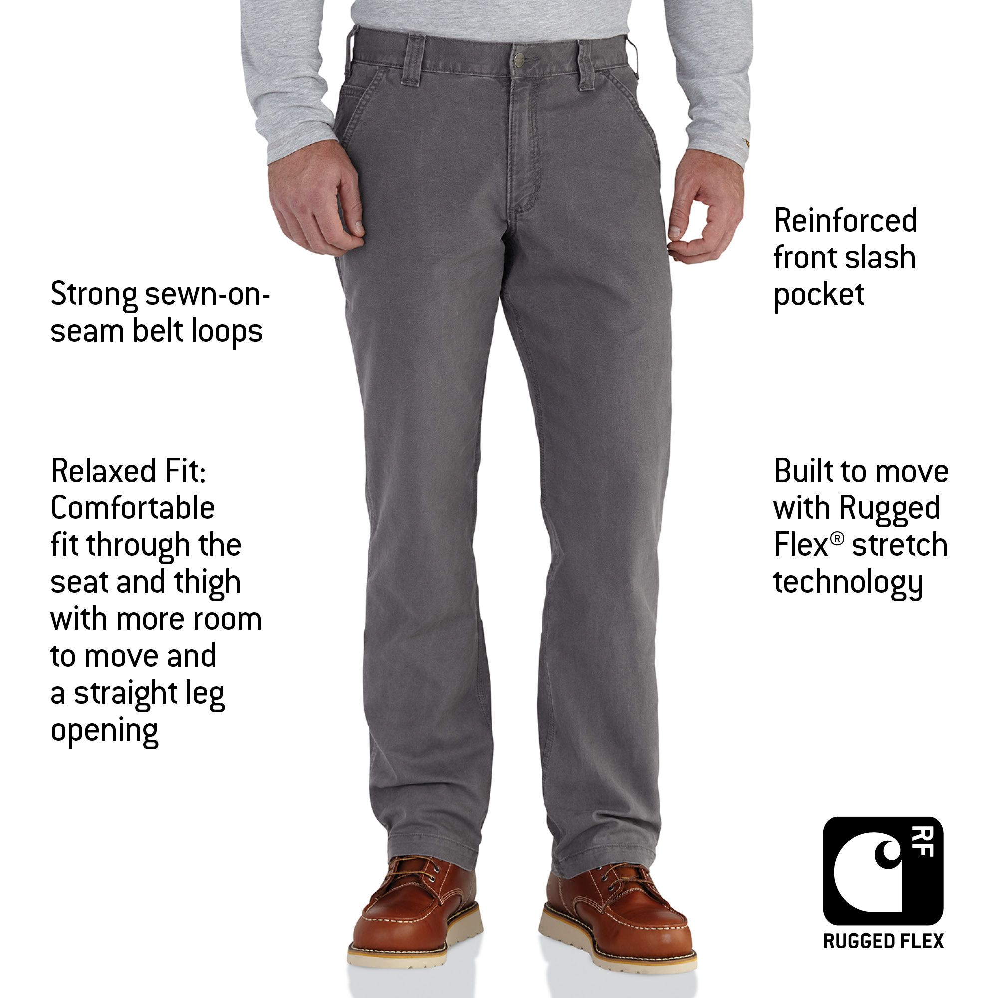 carhartt men's rugged flex rigby dungaree knit lined