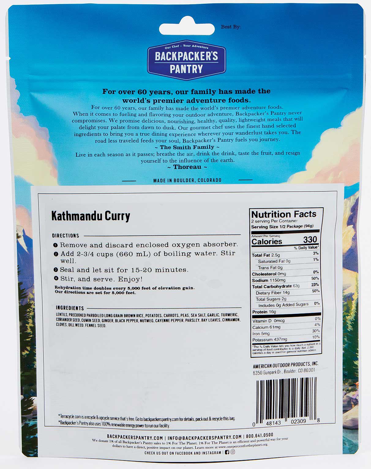 Backpacker's Pantry Katmandu Curry product image