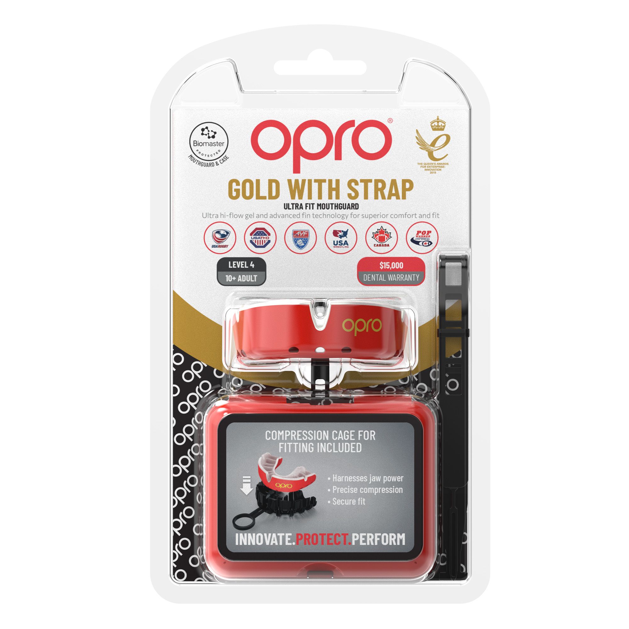 OPRO Adult Self-Fit Gold Mouth guard product image