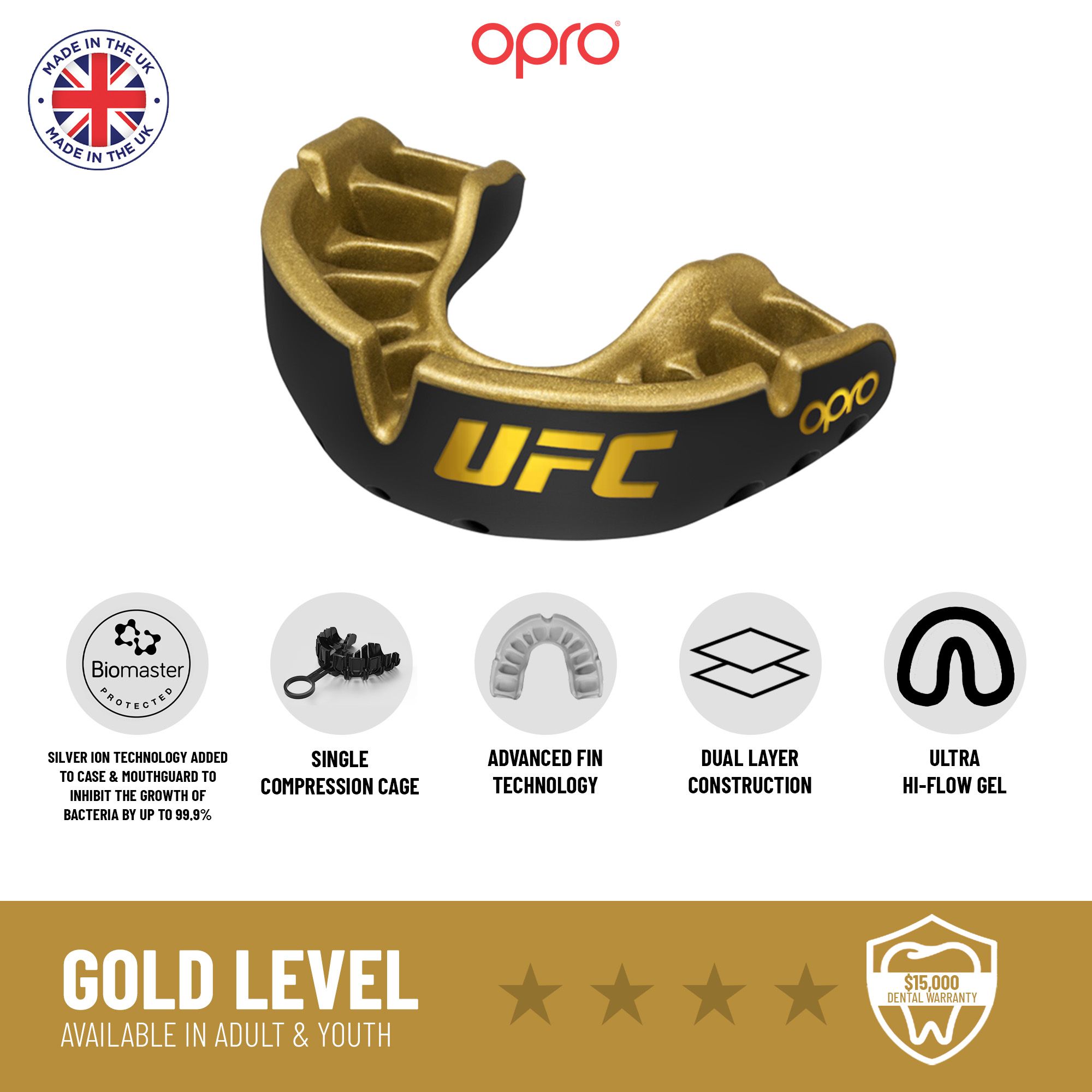 OPRO UFC Gold Mouthguard product image