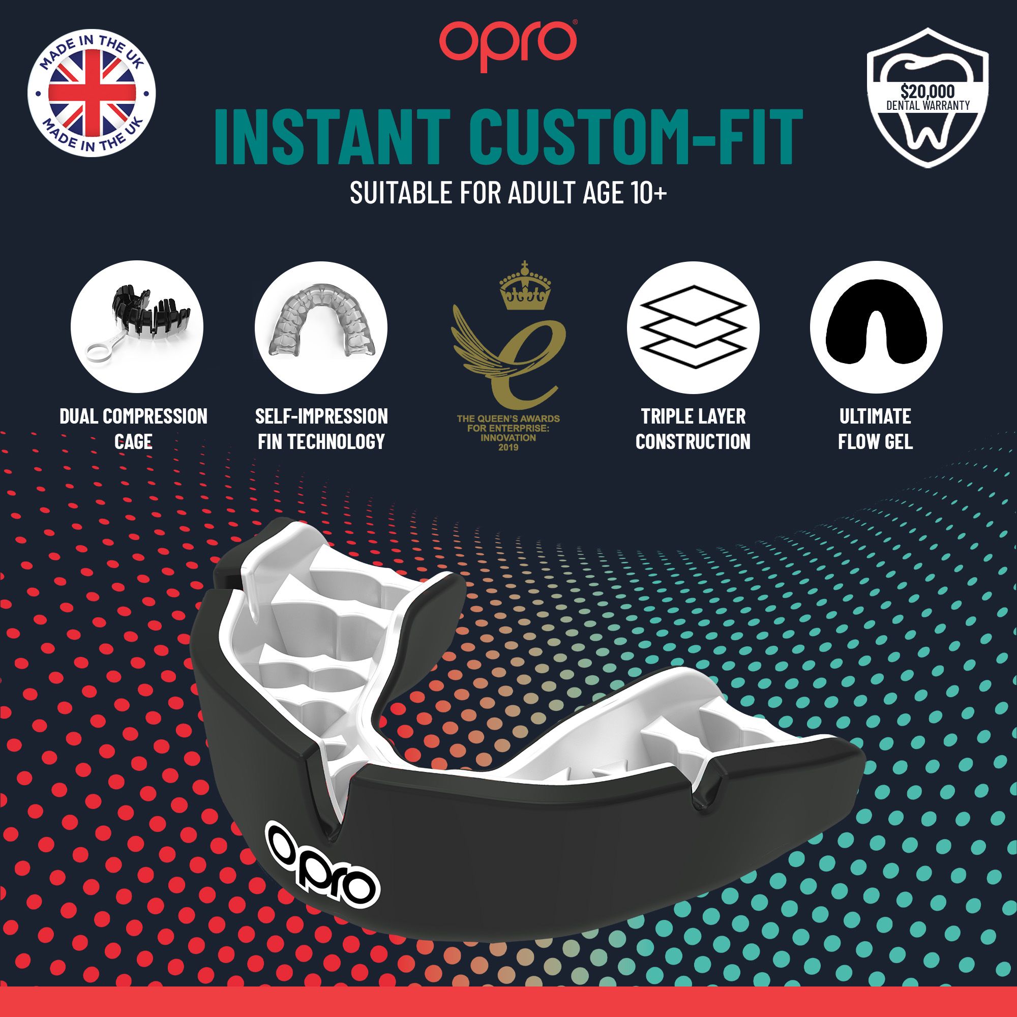 OPRO Adult Instant Custom-Fit Mouth Guard product image