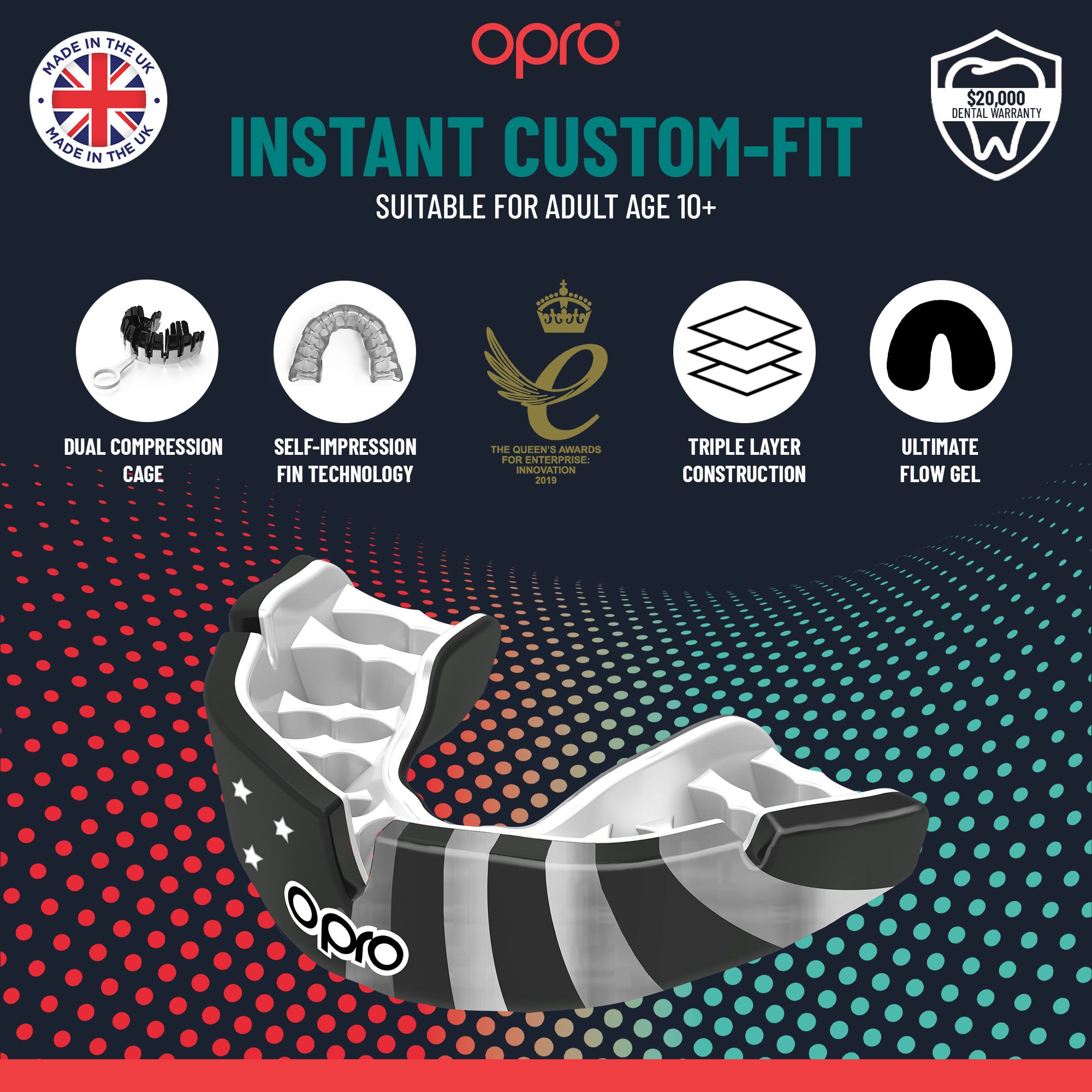 OPRO Youth Instant Custom-Fit Mouthguard product image