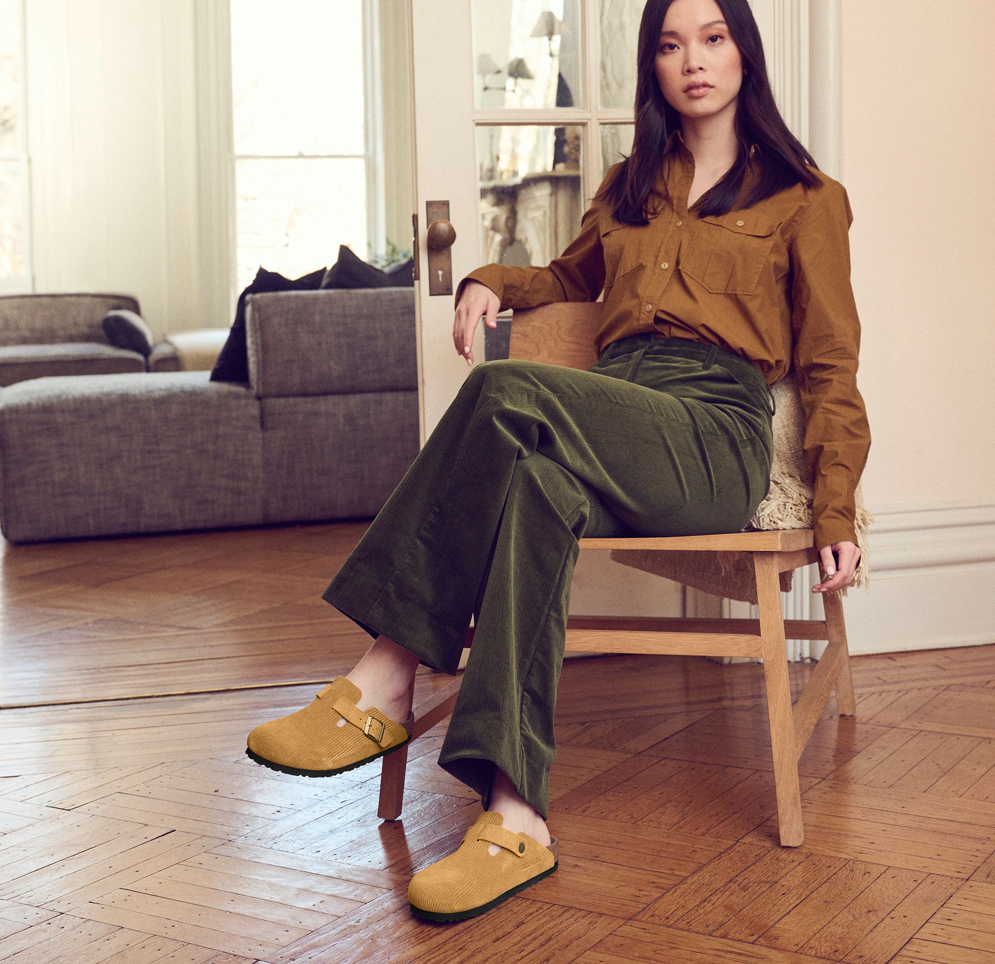 Birkenstock Women's Boston Suede Embossed Clogs product image