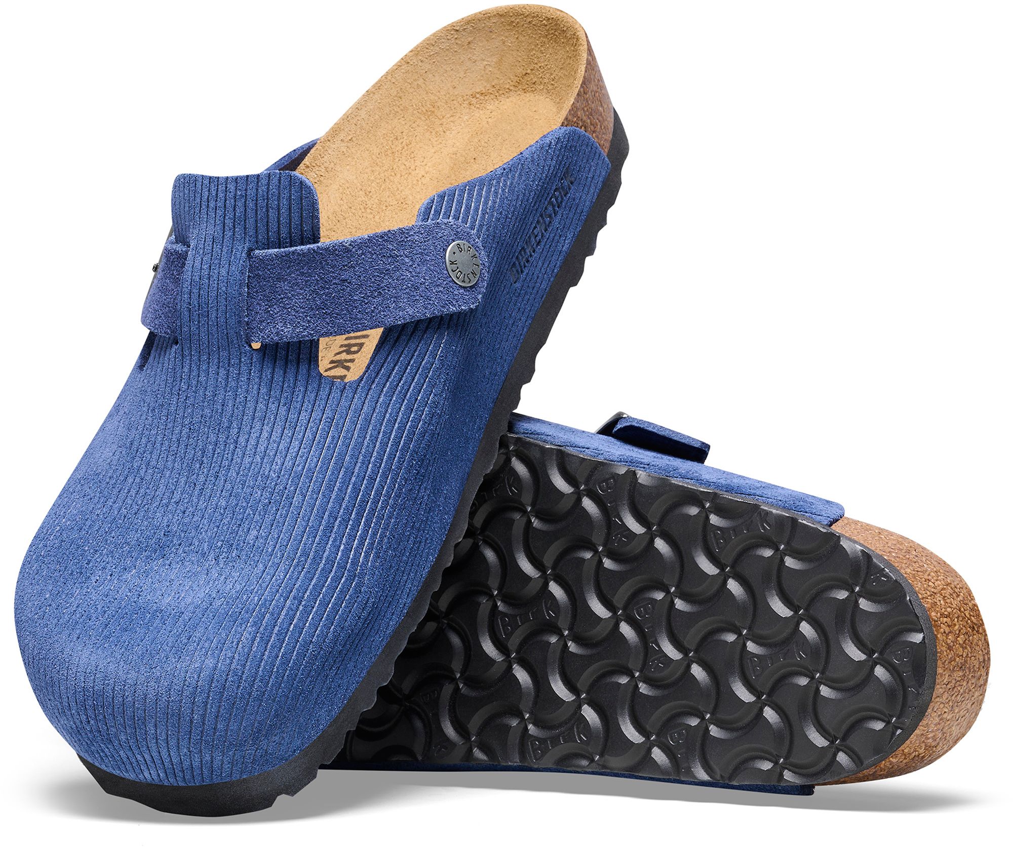 Birkenstock Men's Boston Suede Embossed Clogs