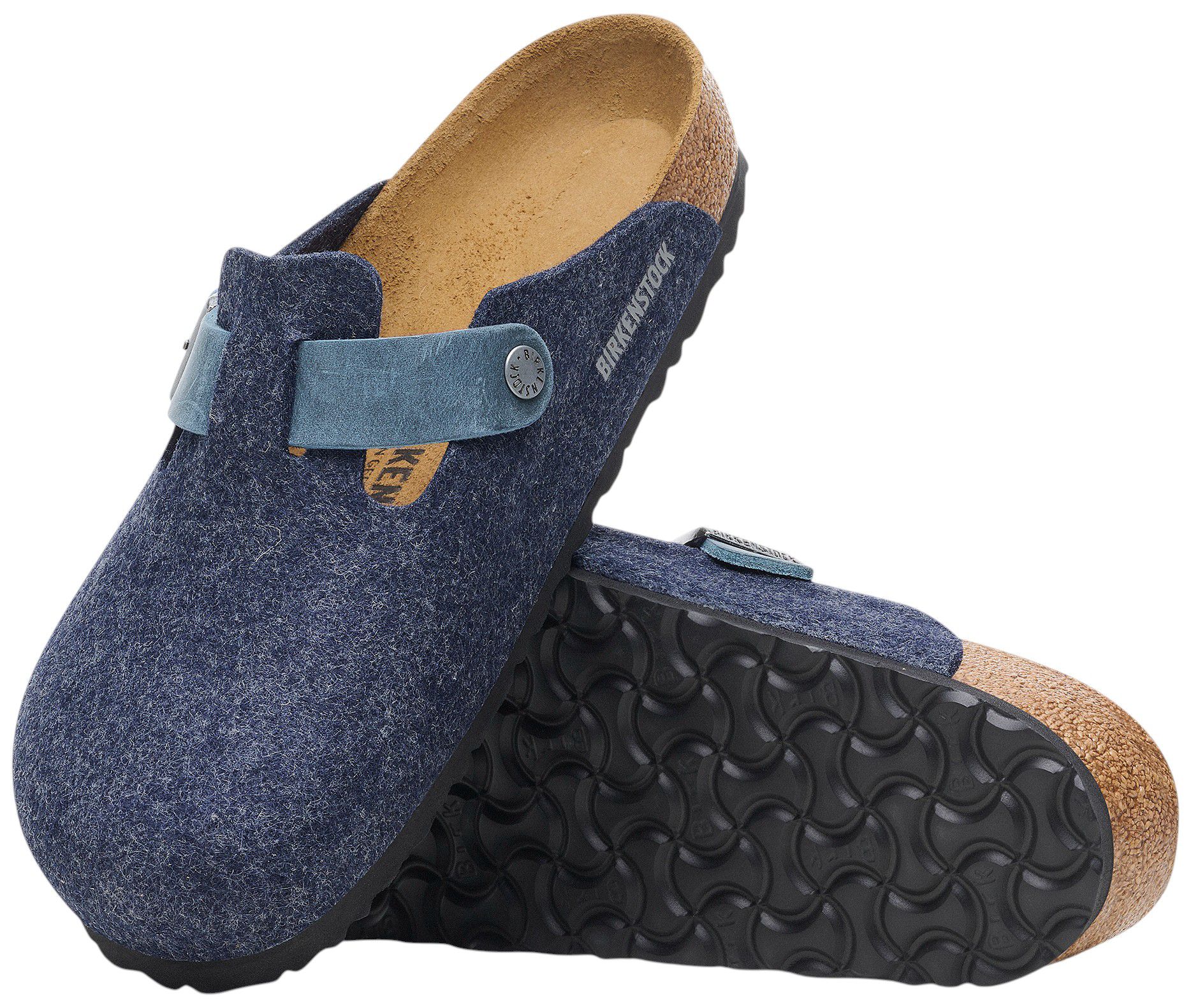 Birkenstock Men's Boston Natural Leather-Felt Clog product image