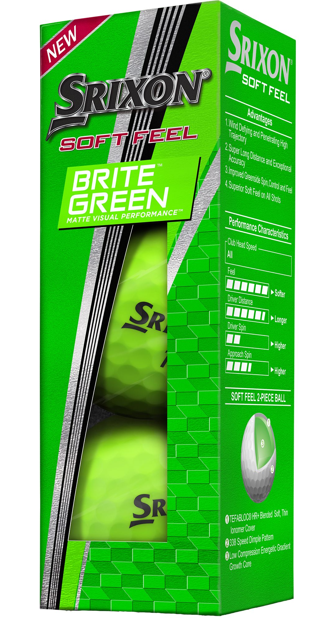 Srixon 2018 Soft Feel 11 Brite Green Golf Balls 4