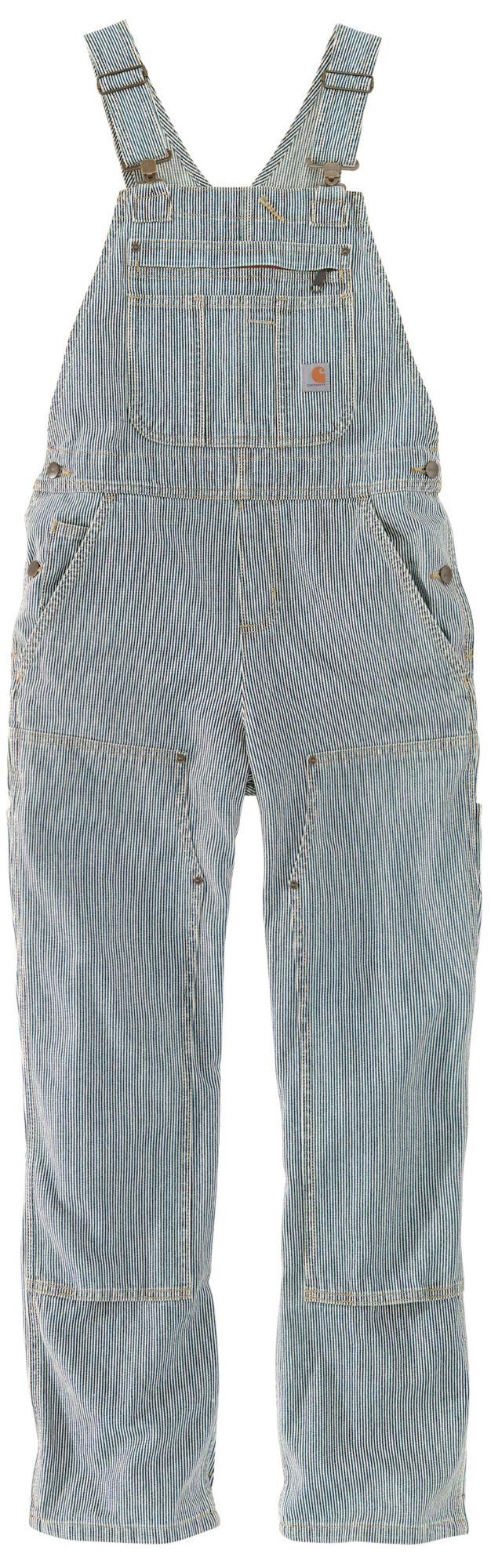 Carhartt Women's Relaxed Fit Denim Railroad Stripe Bib Overall product image