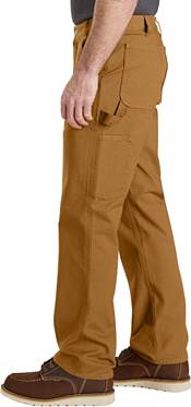 Carhartt Men's Rugged Flex Brown Relaxed Fit Duck Dungaree Pant