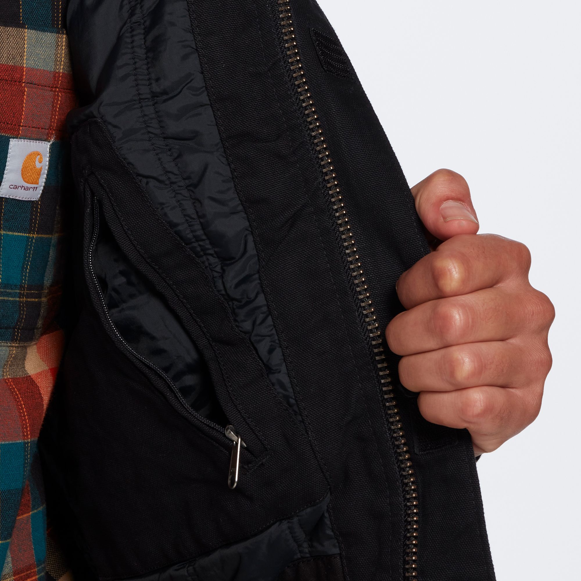 Carhartt Men's Relaxed Fit Washed Duck Sherpa-Lined Utility Jacket product image