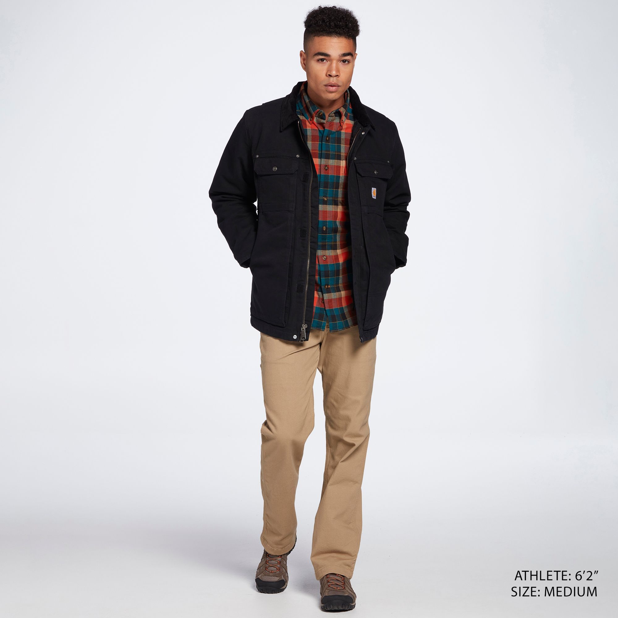 Carhartt Men's Relaxed Fit Washed Duck Sherpa-Lined Utility Jacket product image