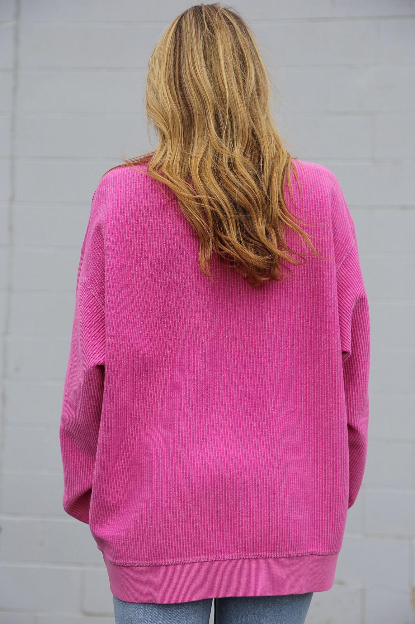 Nash Women's Nashville Rose Pink Camden Corded Crewneck Sweatshirt product image