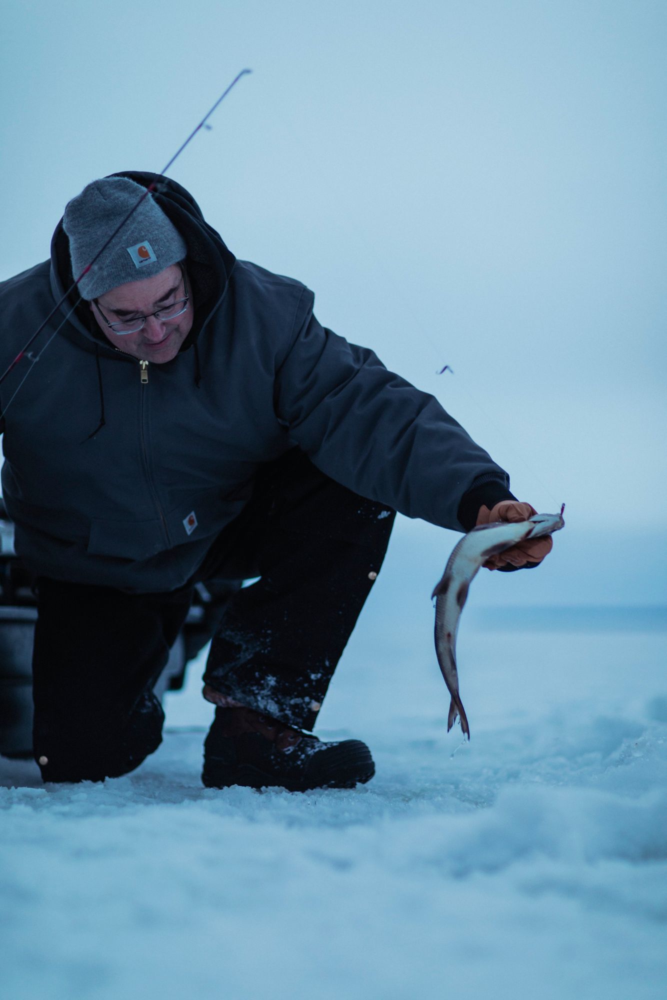 Carhartt Men's Rain Defender Rockland Sherpa-Lined Hooded Sweatshirt product image