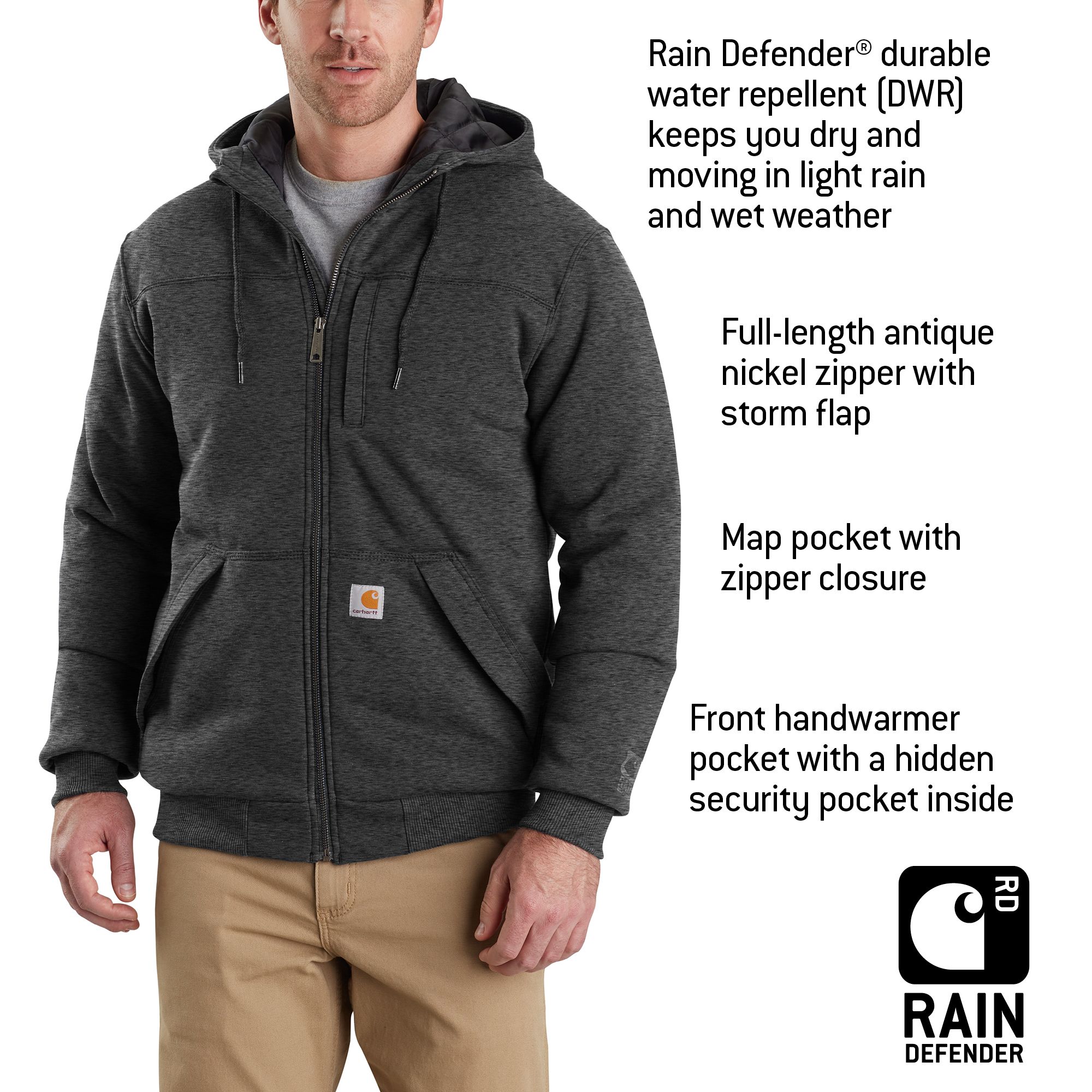 carhartt men's rain defender sweatshirt