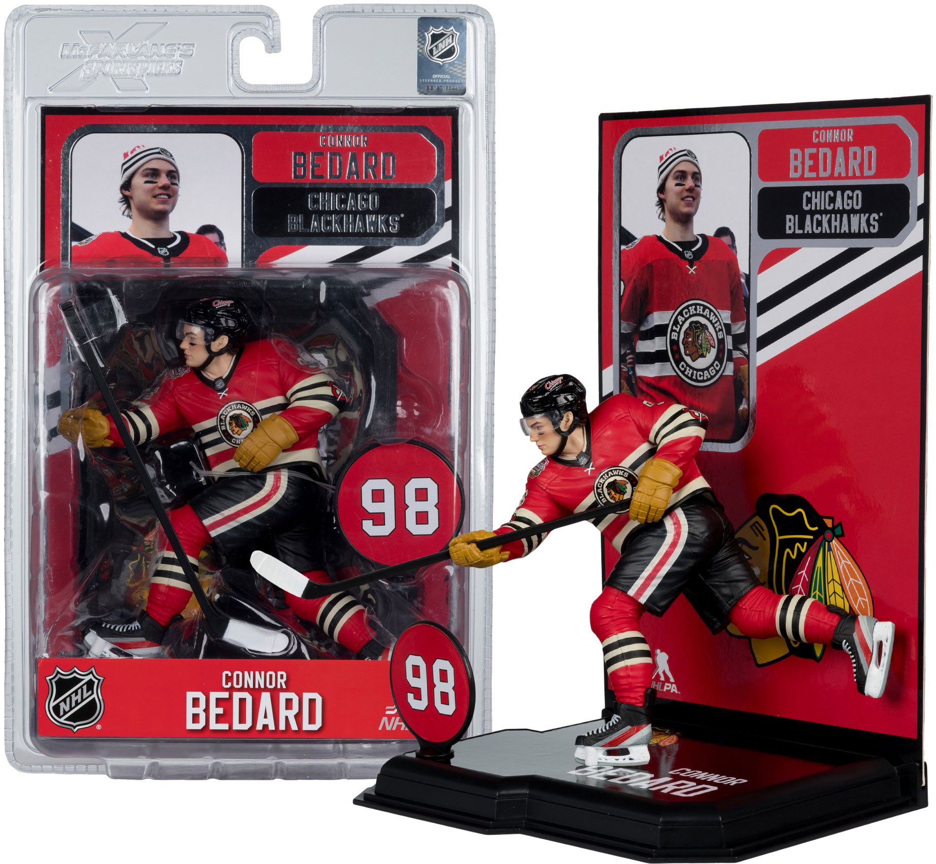 Imports Dragon Chicago Blackhawks Connor Bedard #98 Posed Figure product image