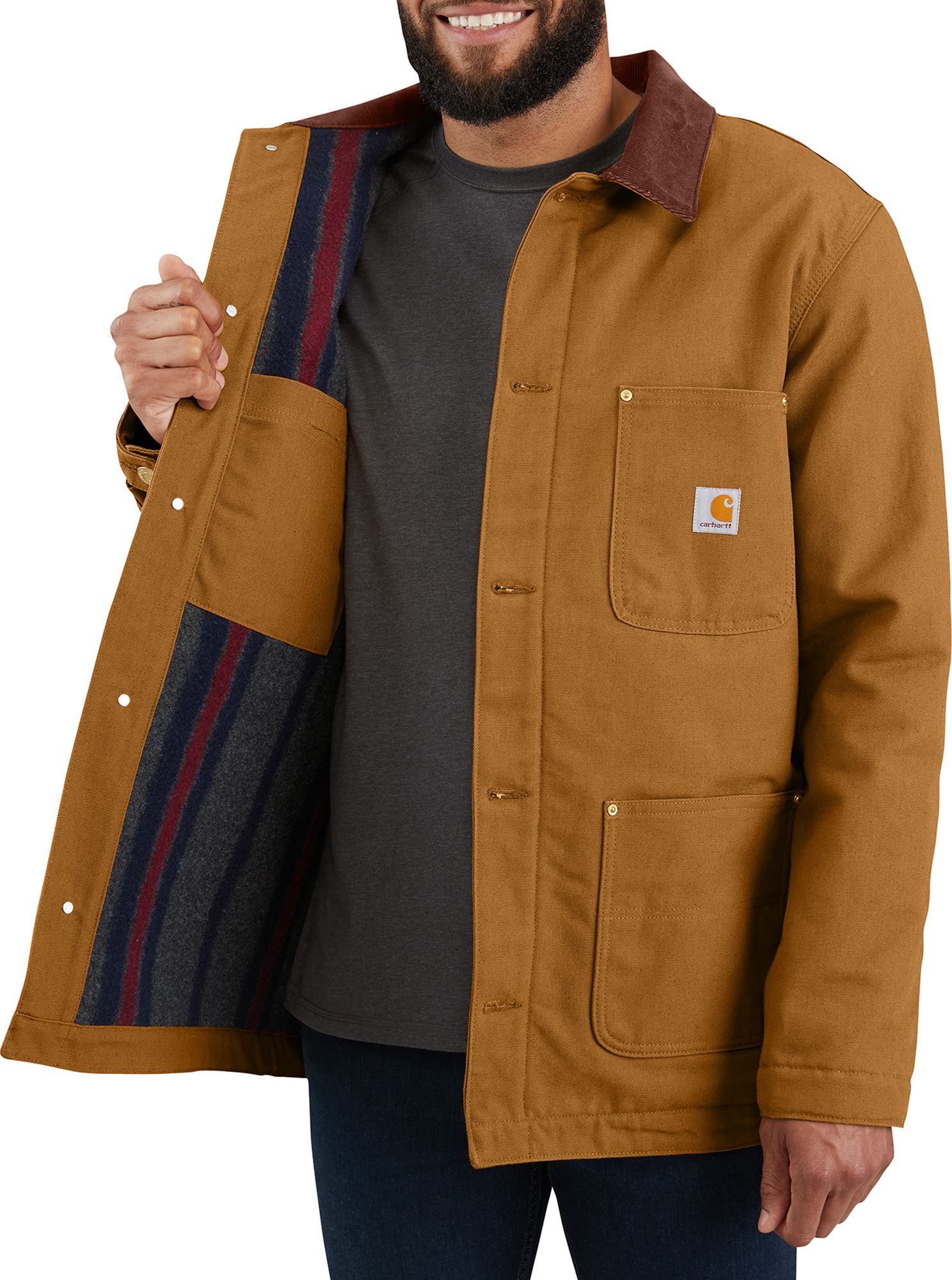 Carhartt Men's Loose fit Firm Duck Blanket-Lined Chore Coat product image