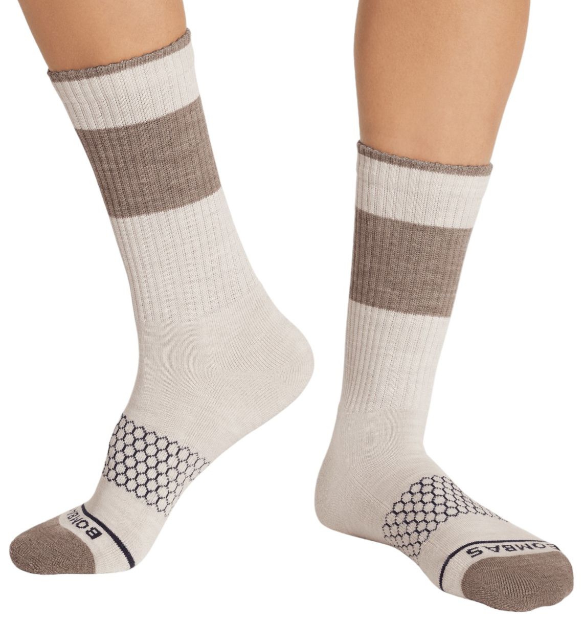 Bombas Merino Wool Blend Heather Colorblock Calf Socks product image