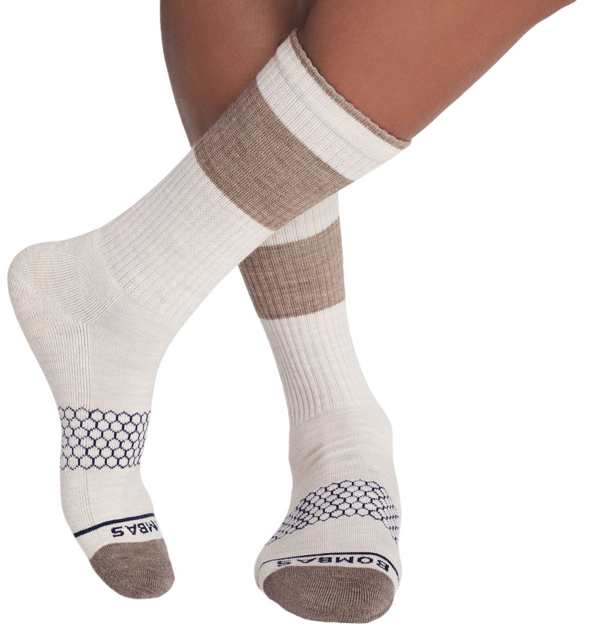 Bombas Merino Wool Blend Heather Colorblock Calf Socks product image
