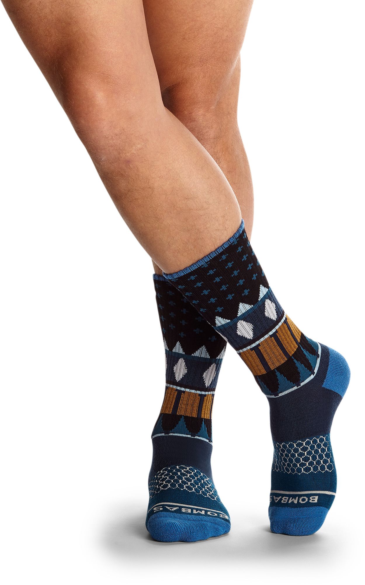 Bombas Men's Merino Fairisle Calf Socks product image