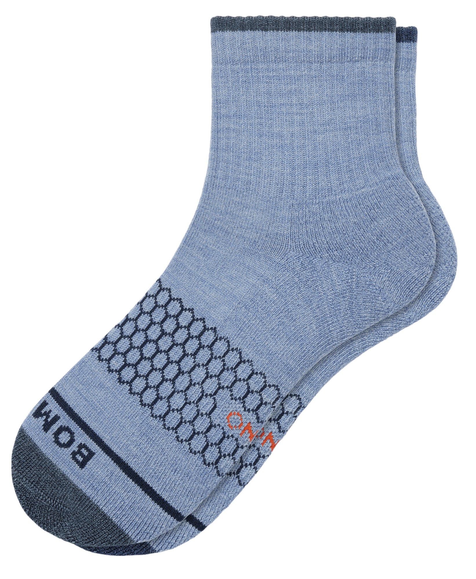Bombas Merino Wool Blend Heather Contrast Toe 1/4 Socks product image