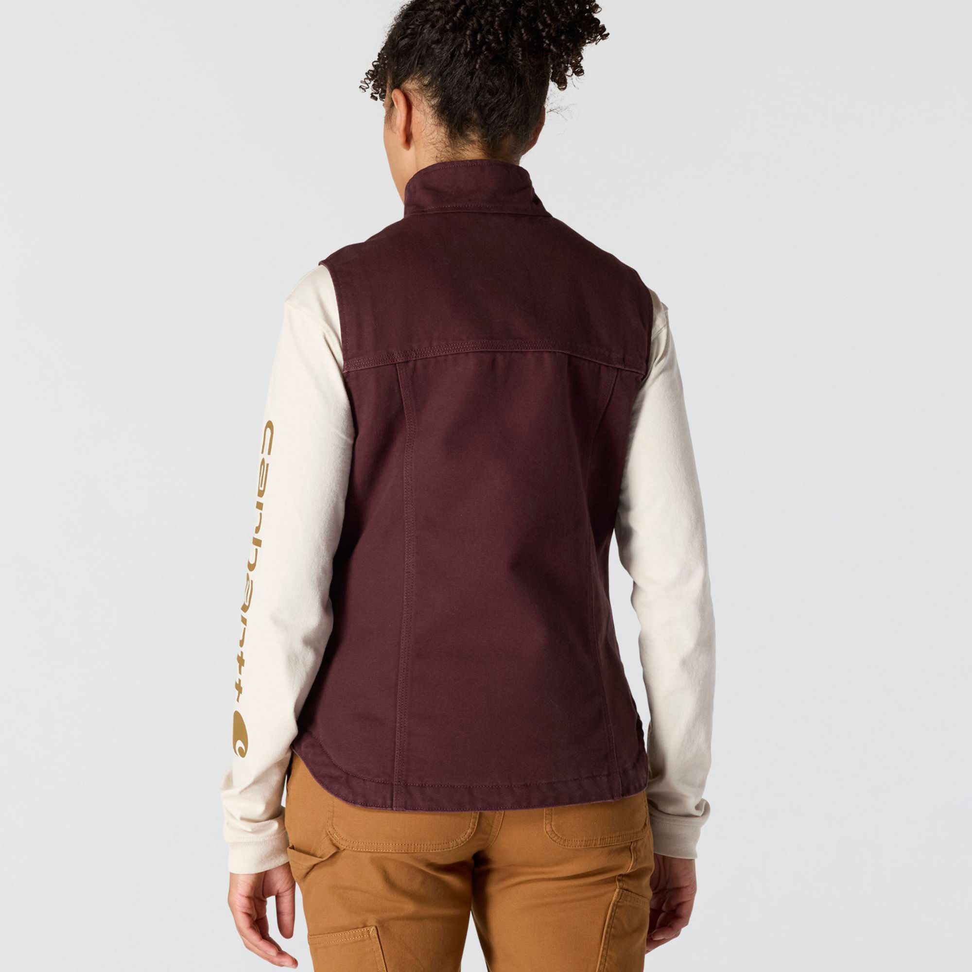 Carhartt Women's Relaxed Fit Washed Duck Sherpa Lined Vest product image