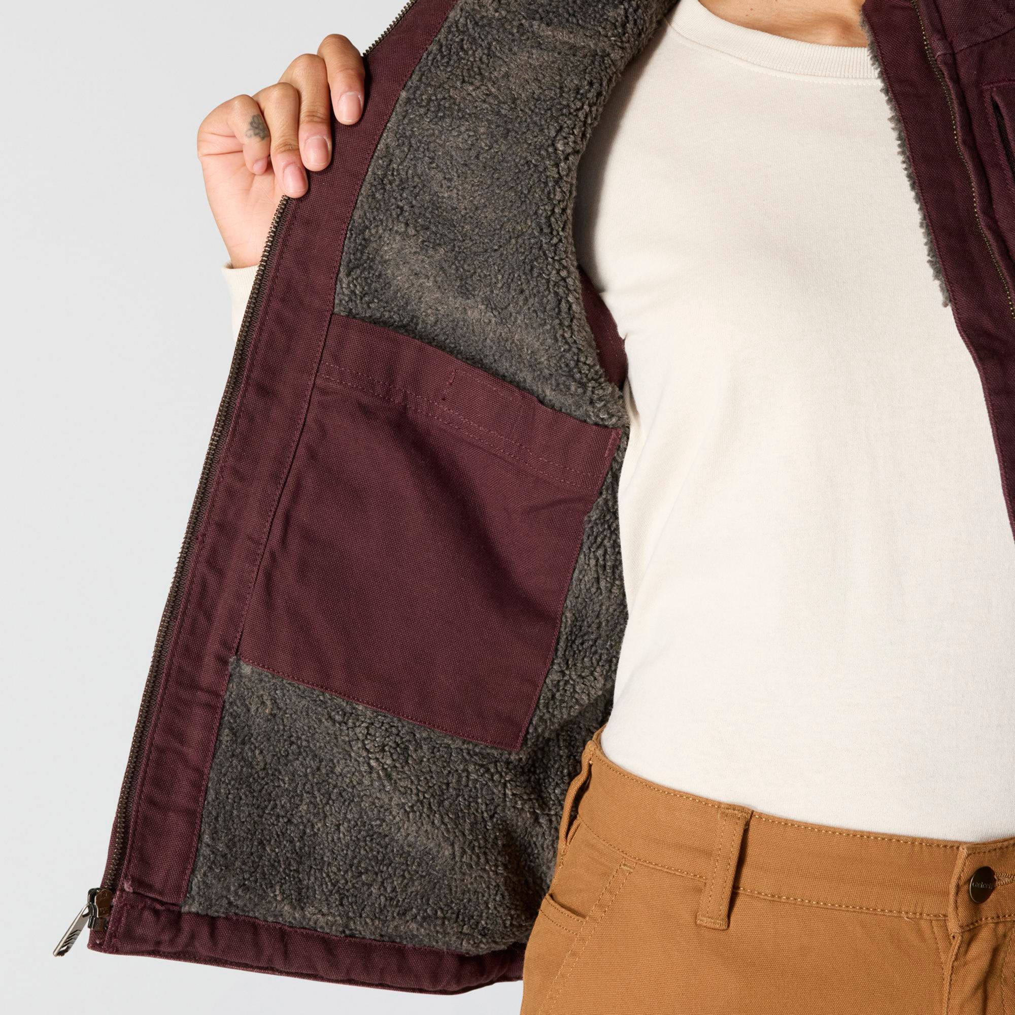 Carhartt Women's Relaxed Fit Washed Duck Sherpa Lined Vest product image