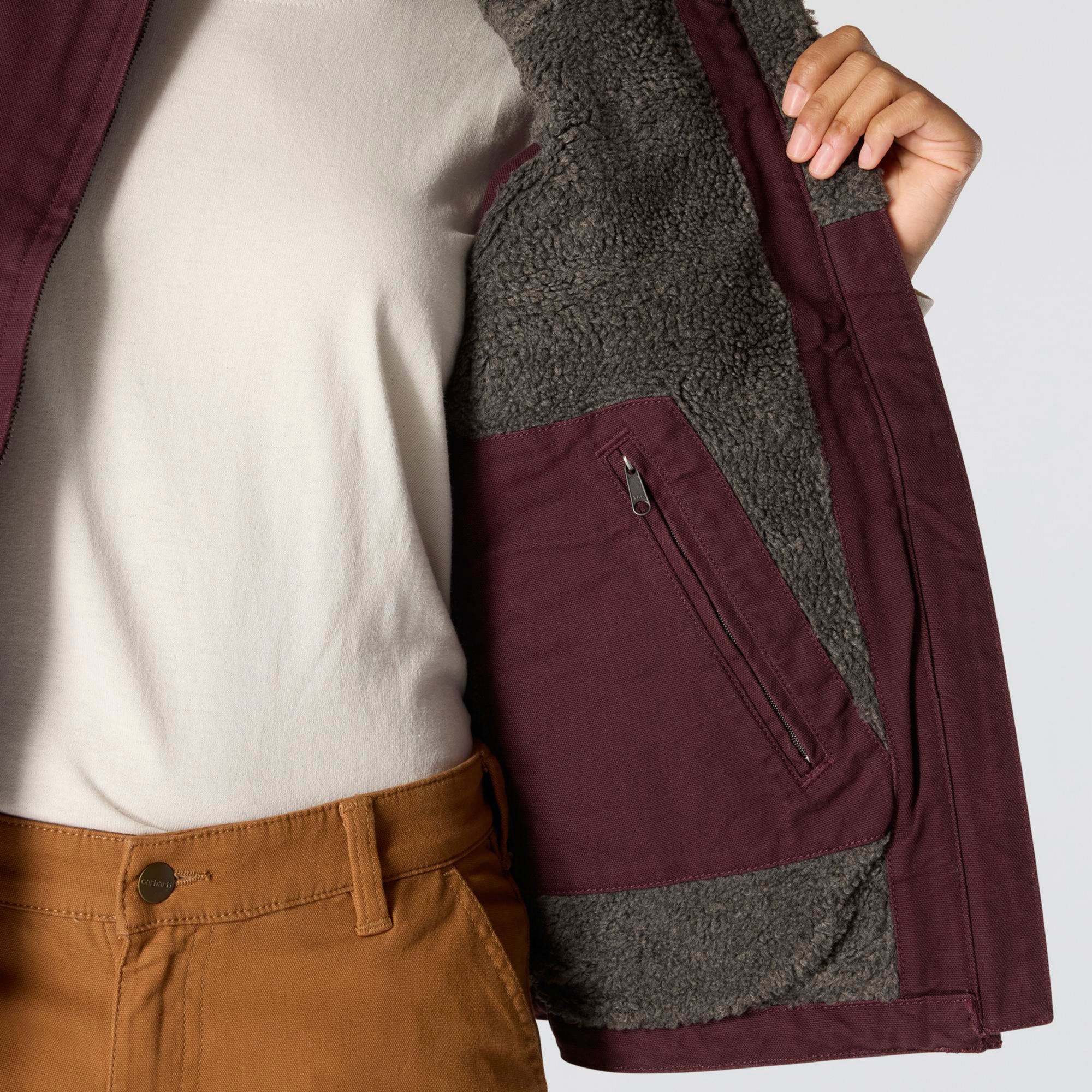 Carhartt Women's Relaxed Fit Washed Duck Sherpa Lined Vest product image
