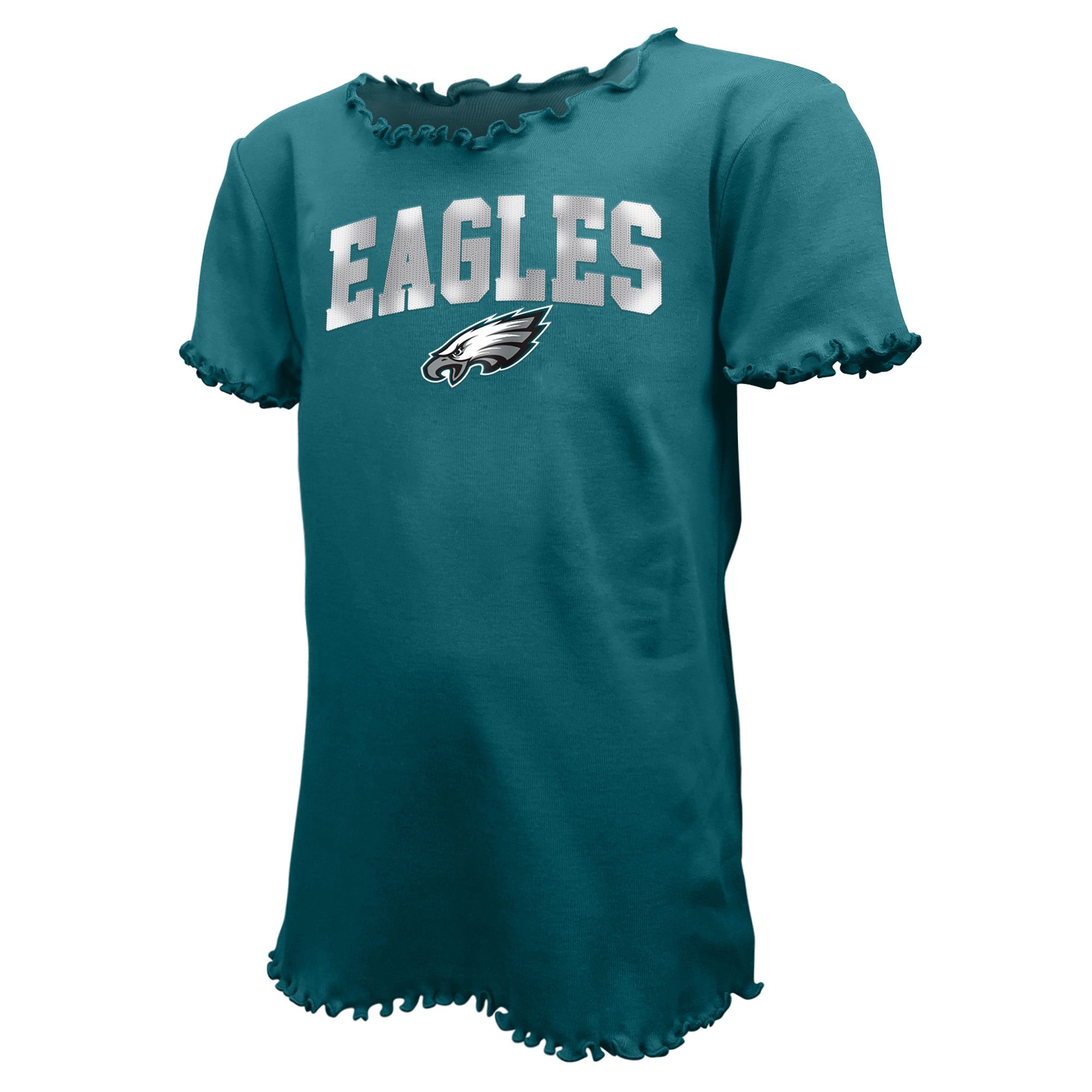 New Era Youth Girls' Philadelphia Eagles Green Flip Sequins T-Shirt product image
