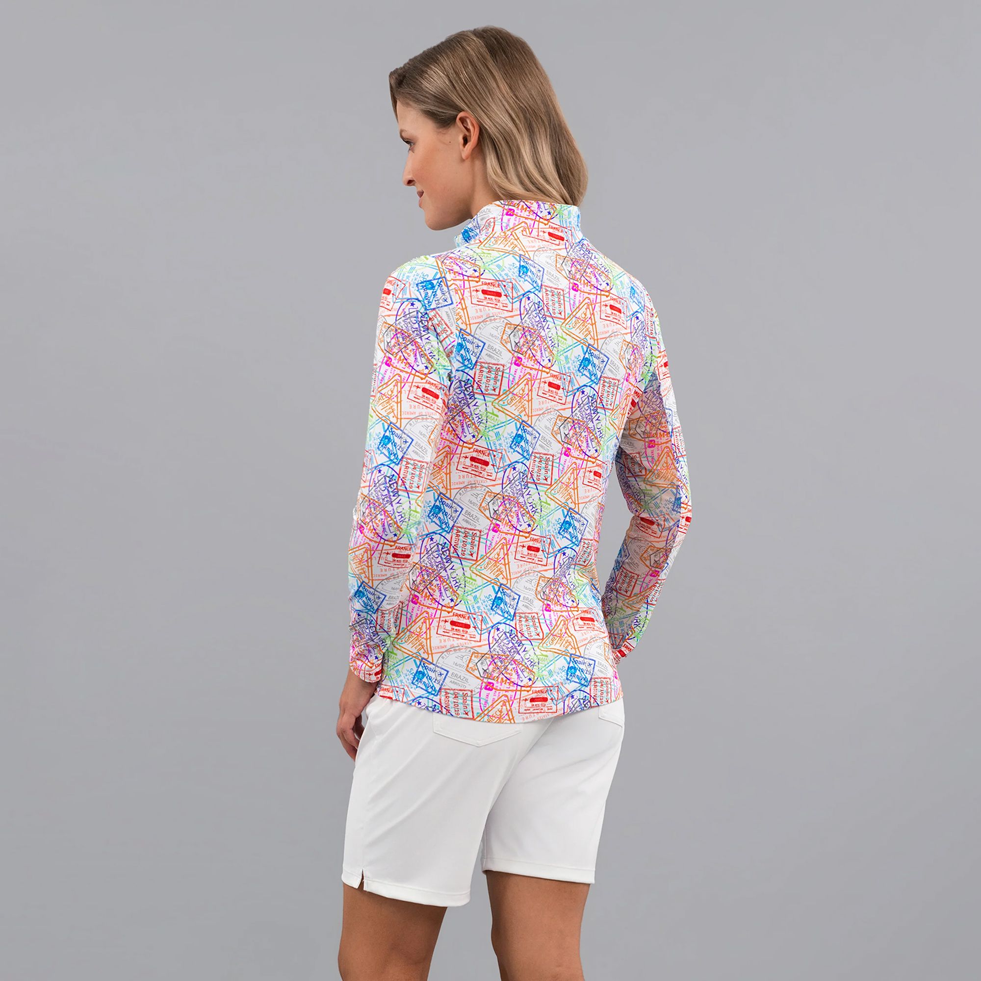 IBKUL Women's Global Impression Long Sleeve Golf Mock Neck product image