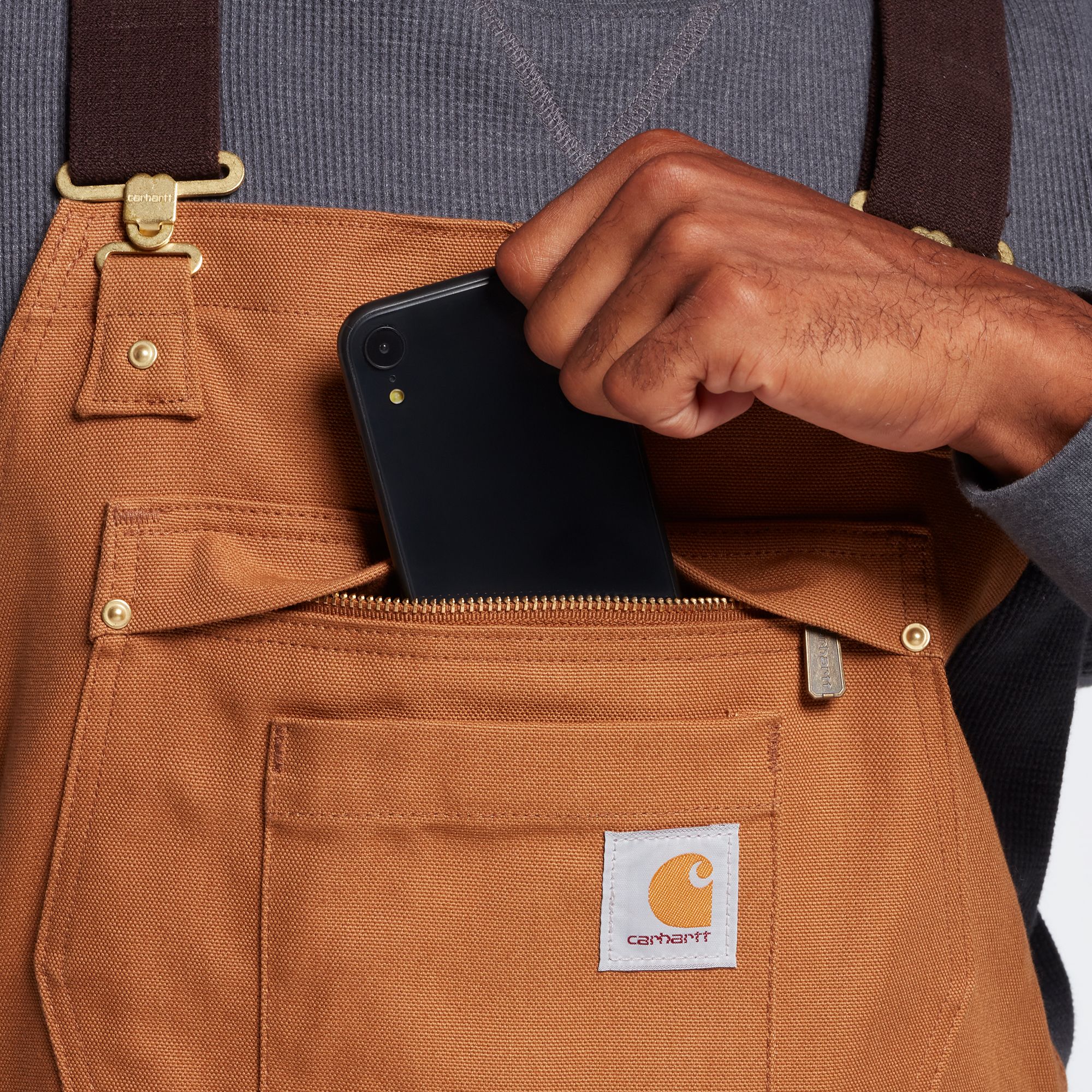 Carhartt Men's Loose Fit Firm Duck Insulated Bib Overalls product image