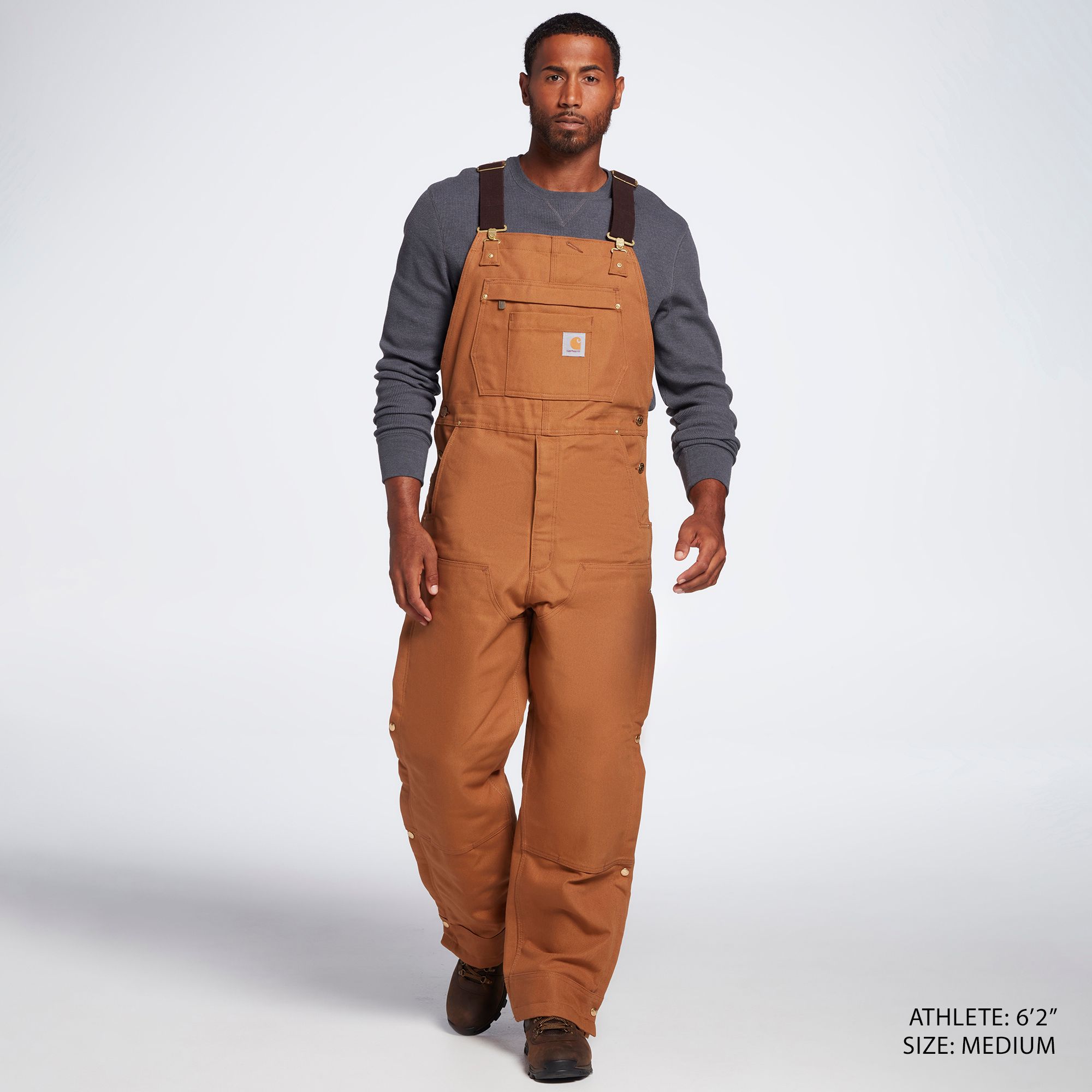 Carhartt Men's Loose Fit Firm Duck Insulated Bib Overalls | Dick's