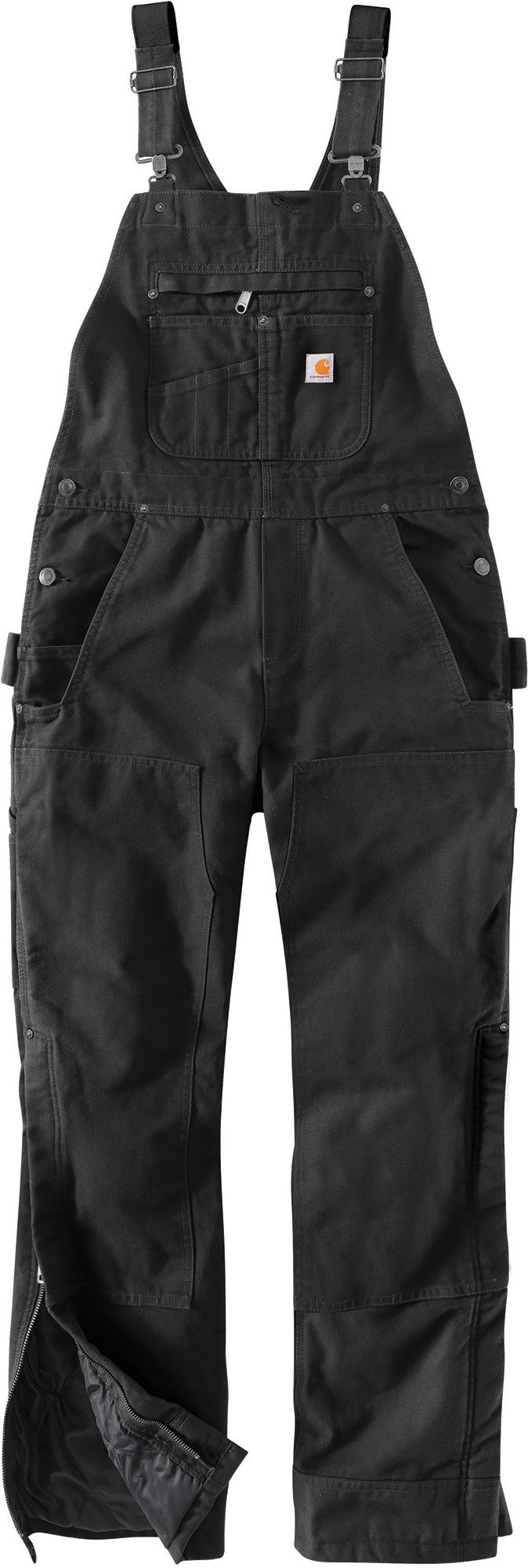 carhartt quilt lined washed duck bib overalls