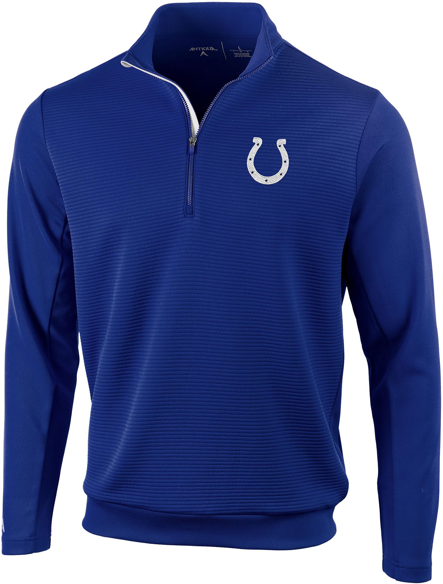 Antigua Men's Indianapolis Colts Vanquish Royal Quarter-Zip Pullover product image