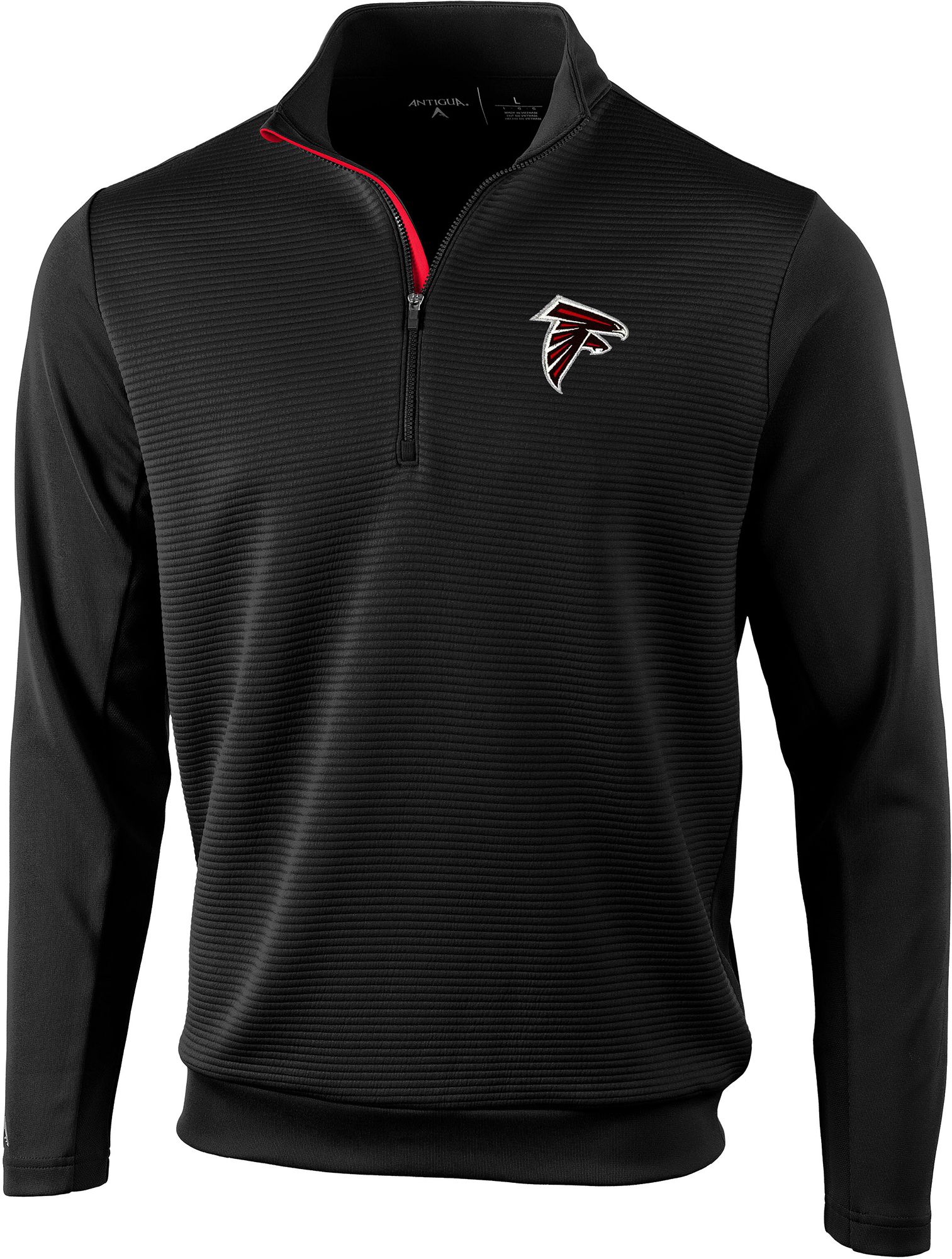 Antigua Men's Atlanta Falcons Vanquish Black Quarter-Zip Pullover product image