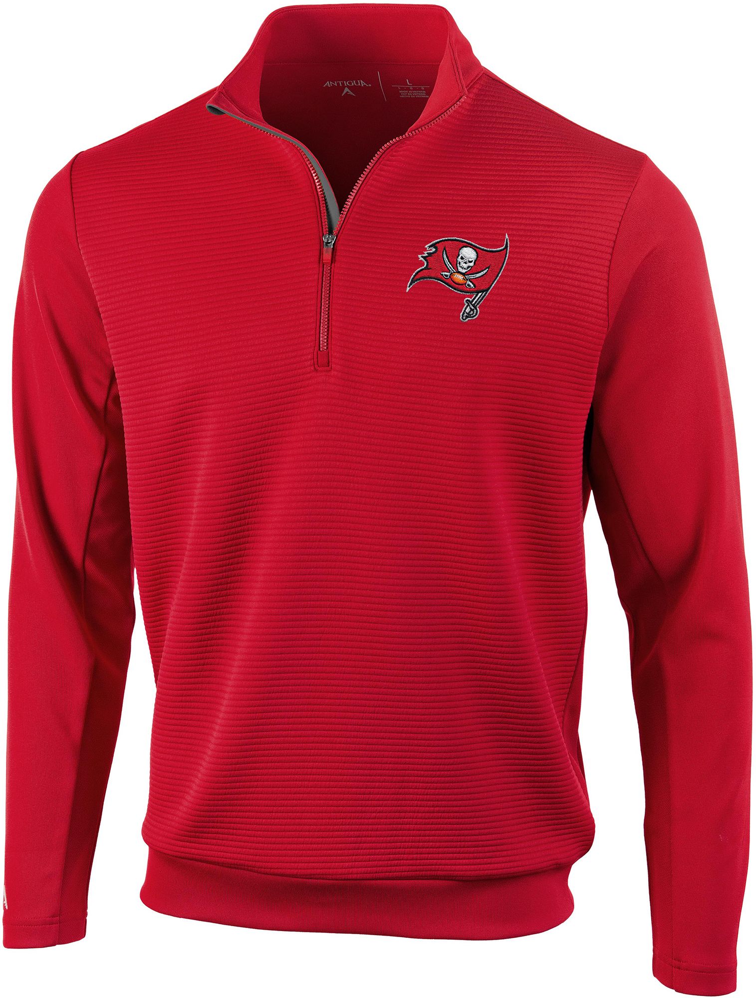 Antigua Men's Tampa Bay Buccaneers Vanquish Red Quarter-Zip Pullover product image