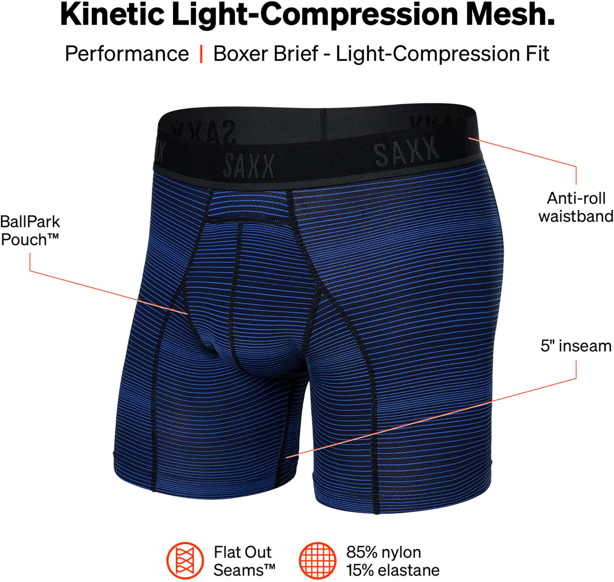 SAXX Men's Kinetic Light Compression Mesh Boxer Brief product image