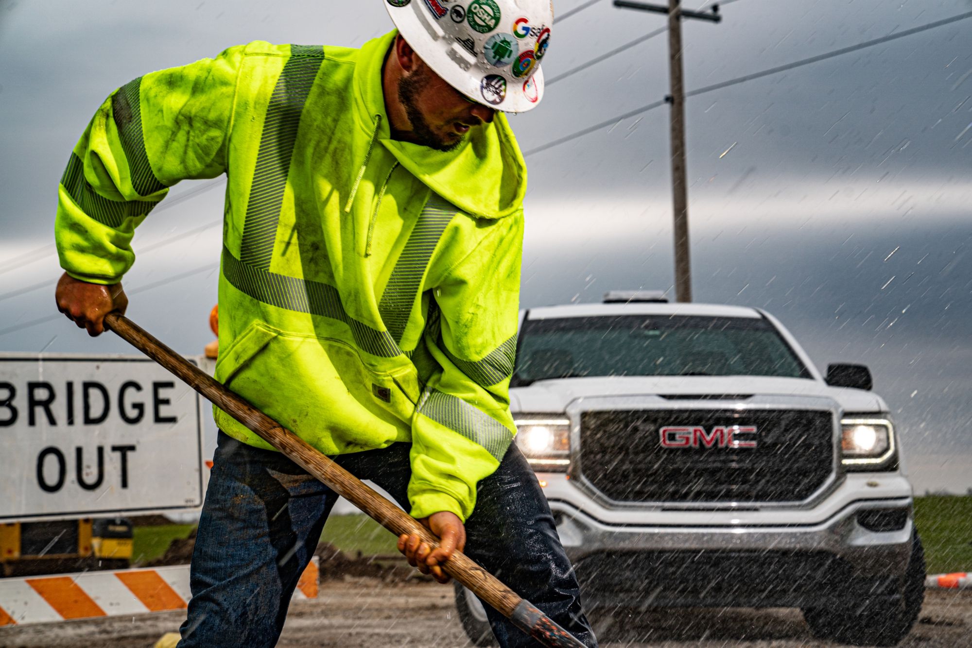 Carhartt Men's High-Visibility Loose Fit Midweight Class 3 Sweatshirt product image